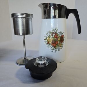 Corningware Vintage LeCafe- Spice of Life- 9 Cup Coffee Carafe. P149. Complete.